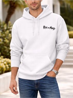 Adult Swim Rick & Morty Pullover Hoodie Sweatshirt Size Small